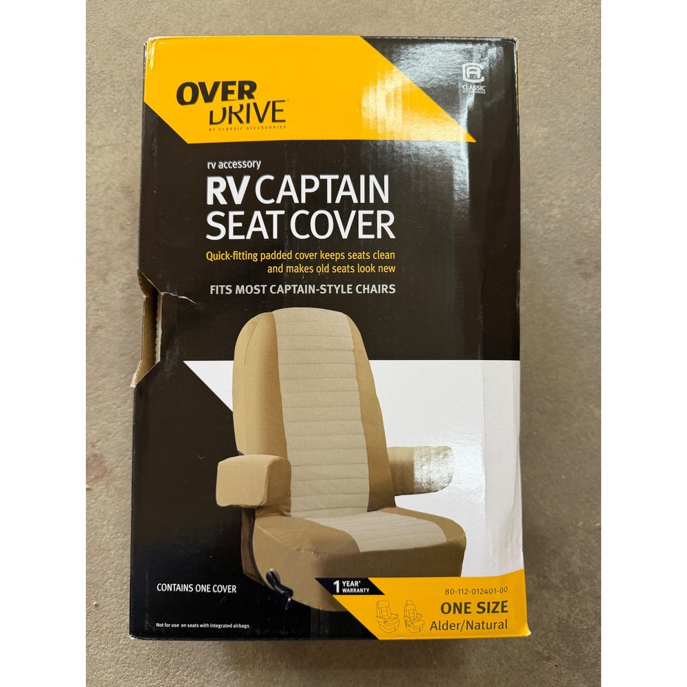 Classic Accessories Over Drive RV Captain‎ Seat Cover Tan/Beige